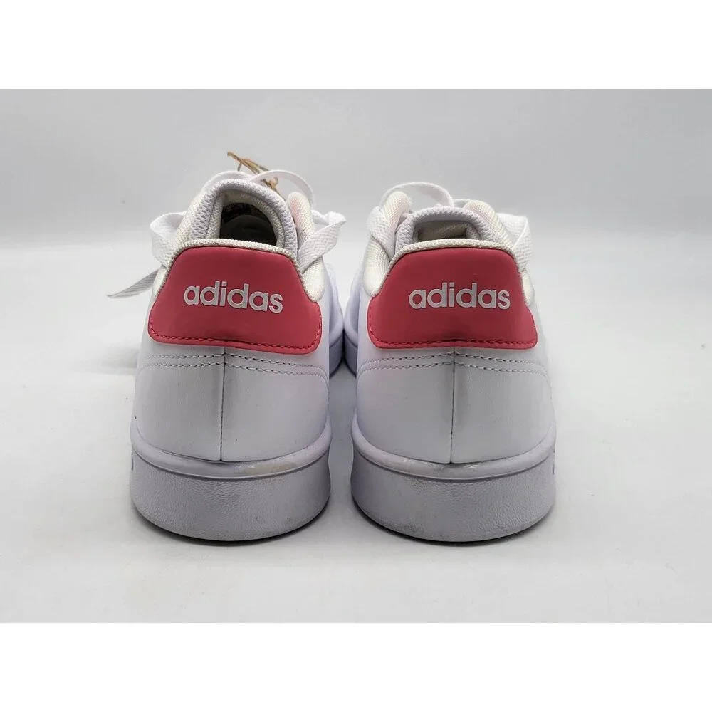 Adidas Advantage‎ K White Red Tennis Shoes Mens 6 Womens 7 Sneakers